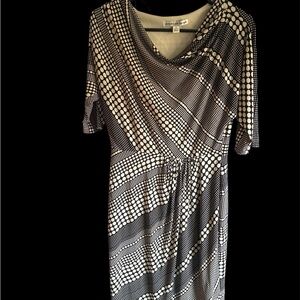 Madison Leigh Black and White Asymmetrical Dress
